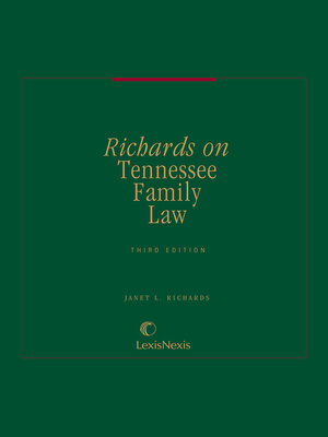 cover image of Richards on Tennessee Family Law